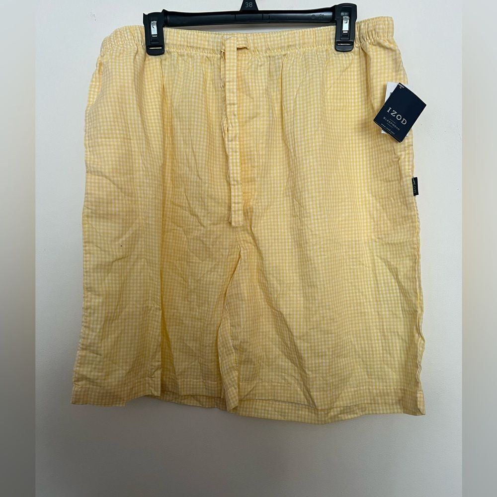 Izod Yellow Plaid Sleepwear Shorts